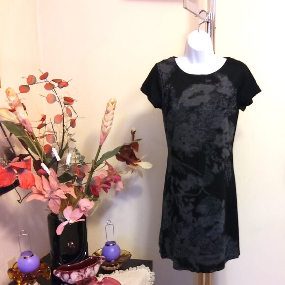 NWT GEISHA Unique Designed Black Gray Stretchy Cardigan Knit Sweater Dress S - Picture 5 of 7